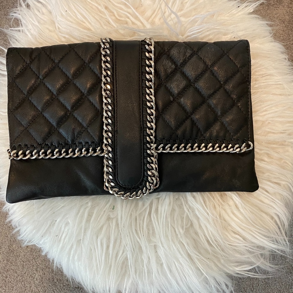 Top Shop leather clutch